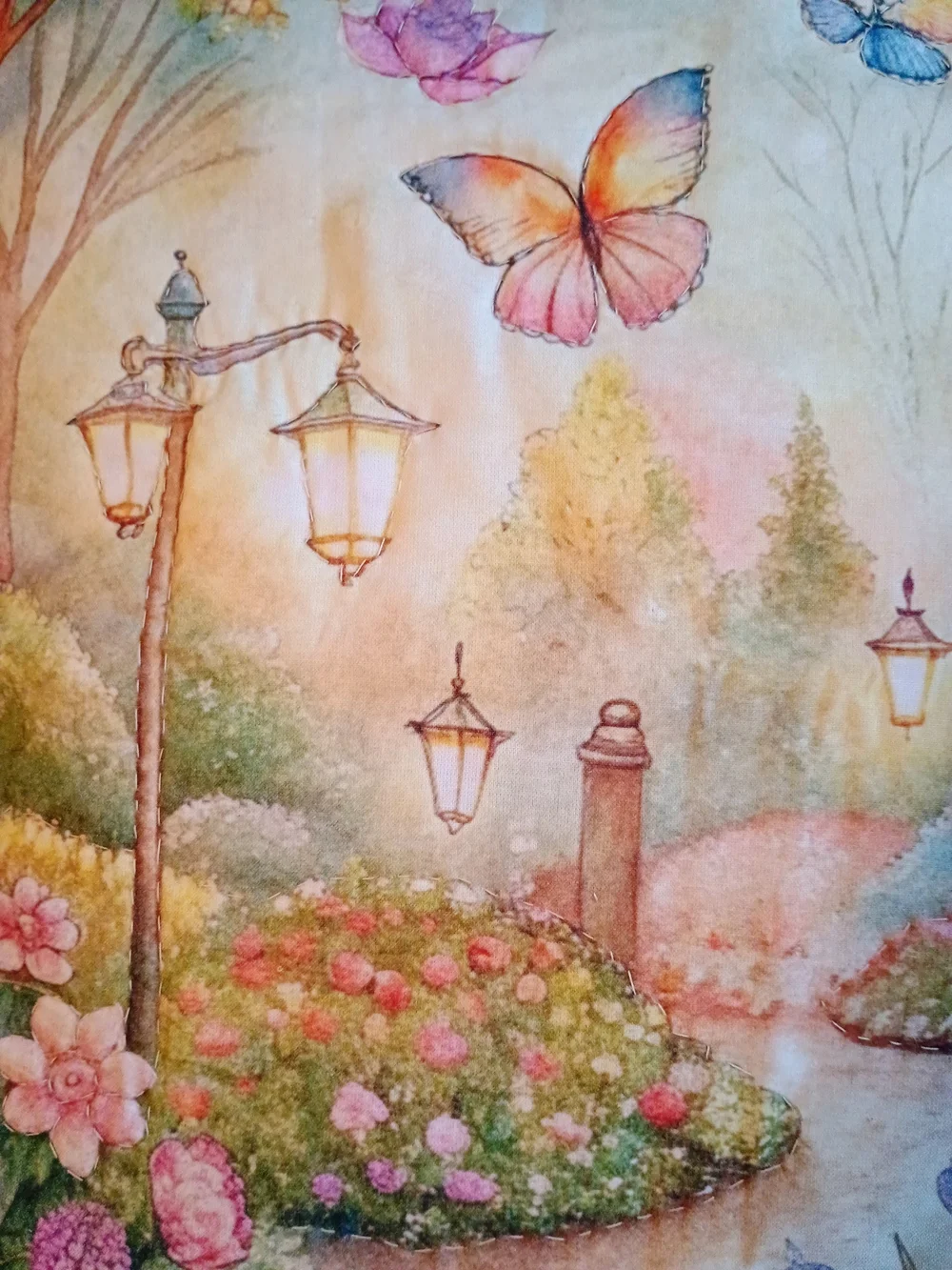 Decorative Garden Path Butterfly Pillow COVER. Pillow Not Included.